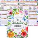 Harloon Garden Planner and Log Book Floral Garden Journal Guided Tracker Notebook Gardening Diary Planner for Farmers Record Plant Growing Profile,100 Sheets,6.3 x 8.7 Inch(Cute)