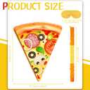Pizza Piata - Pizza Decorations for Kids Food Themed Birthday Party Piata with Blindfold and Bat for Summer Mexican Party Supplies, 16.1 x 13 x 3.2 inches