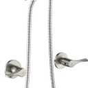 2 Handle Shower Faucet Set with Tub Spout Bathtub Shower Faucet Combo Set Shower System Complete Tub and Shower Trim Kit Brushed Nickel Wall Mounted Two Handles Shower Fixtures