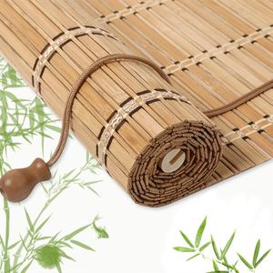 Bamboo Blinds for Interior Windows, Custom Bamboo Shades for Indoor Windows, Roller Shades for Indoor Window and Outdoor Patio, Easy to Install for Decks, Porches, Backyards (20"W x 59"H)