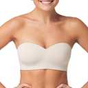 Maidenform Women's Pure Comfort Strapless, Stay-put Wireless, Full-Coverage Convertible Bra (Medium, Almond)