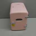Simple Deluxe 4L 6 Can Mini Fridge with Observation Window, Portable Warmer & Cooler Compact Refrigerator, 100% Eco Friendly and Freon-Free, Pink.