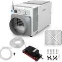 AprilAire E100W Smart Wi-Fi Whole-House Dehumidifier 100-Pint ENERGY STAR Commercial Dehumidifier for Basement, Crawl Space & Home up to 4,400 Sq.Ft. with Pump, Drain Hose, Hanging Kit, MERV 11 Filter