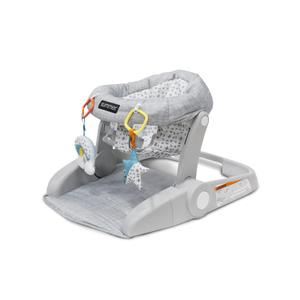 Bright Starts Learn-to-Sit 2-Position Floor Seat (Heather Gray) Sit Baby Up in This Adjustable Baby Activity Seat Appropriate for Ages 4-12 Months Includes Toys, Funfetti Neutral