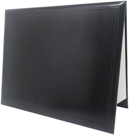 GraduationMall 12"x15" Smooth Padded Diploma Cover Certificate Holder Black