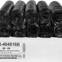 Aluf Plastics High Density Trash Bags, 45 Gallon, 250 Count, 16 Micron (eq), 40" x 48", Black, for Bathroom, Office, Industrial, Commercial, Janitorial, Municipal, Recycling