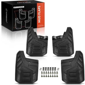 A-Premium Set of 4PCS Mud Flaps Splash Guards Mudguards with Hardware Accessories Compatible with GMC Canyon 2023-2024 Crew Cab Pickup, (not fit AT4X), Front and Rear(Driver and Passenger Side)