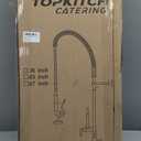 Commercial Kitchen Sink Faucets Wall Mounted Type Brass Constructed Polished Chrome Pre-Rinse Device 43" Height 8" Adjustable Center with Coilded Spring Pull Down Sprayer and 12" Add-on Spout