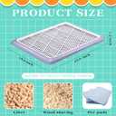Mifoci 1 Pcs Dog Potty Tray, Mesh Puppy Training Pad, 25.6 x 18.9 Inch, Gray