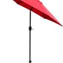 Sunnyglade 7.5' Patio Umbrella Outdoor Table Market Umbrella with Push Button Tilt/Crank, 6 Ribs (Red)