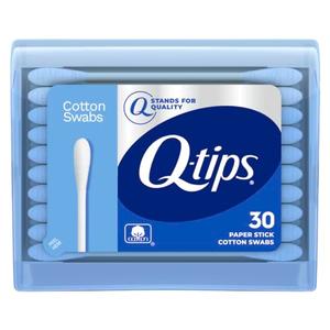Q-tips Swabs Travel Pack,30 Count, Pack of 1, Blue
