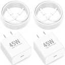 45W USB C Fast Charger for Google Pixel 10/ 10 Pro/ 10 Pro XL Fold/ 9/ 9 Pro XL/ 9 Pro Fold/ 8/ 8a/ 8 Pro/ 7/ 7a/ 6/ 5/ 4XL, 2-Pack 45W Super Fast Charging Type C Wall Charger Block & 6/ 10FT Long USB-C to C Cable