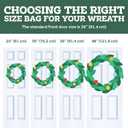 ZOBER 2 Pack Oxford Christmas Wreath Storage Container 48 Inch - Wreath Bag for Artificial Wreaths Box - Waterproof Fabric, Dual Zippered Wreaths Storage Bag With Strong Durable Handles - Red