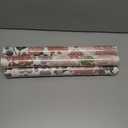 5 x Hopepak 16.1''x118'' Floral Peel and Stick Wallpaper Vintage Rose Flower Contact Paper for Bedroom Self Adhesive Removable Wallpaper Wallpaper for Nursery Bathroom Decor (Red)