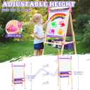 Art Easel for Kids 4-8,Kids Easel with Paper Roll and Art Supplies,Toddler Toys Ages for 5-7,Toddler Drawing Board Learning Eductional Toys for 4 5 6 7 8 Year Old Boy Girls Birthdays Gifts