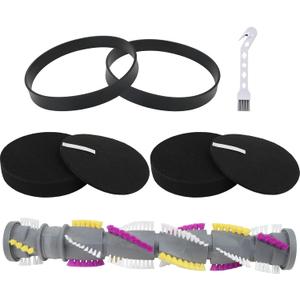 Filter Brush Roll Replacement for Bissell Cleanview Swivel Pet Crosswave 1820 1823 1825 2253 2252 2255 2256 2260 2316 2383 Vacuum Cleaner Parts, 1 brush roll + 2 foam & felt filters + 2 belts