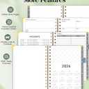 2026 Planner, Hardcover Leather Weekly and Monthly Planner, January 2026 - December 2026, Spiral Yearly Agenda Organizer Book 2026 with Tabs, Daily Calendar Planners for School Work Home, A4 (8.5" x 11"), Blue