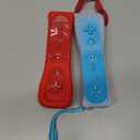 Wii Remote Controller, 2 Packs Upgrade Wireless Controller Compatible with Wii Wii U(Red and Blue)
