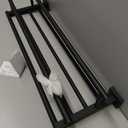 Alise Double Towel Rack for Bathroom Wall Mounted,24 Inch Bathroom Tower Holder Black Towel Rack with Double Towel Bars,SUS304 Stainless Steel Towel Bar Towel Rack with Shelf,Matte Black