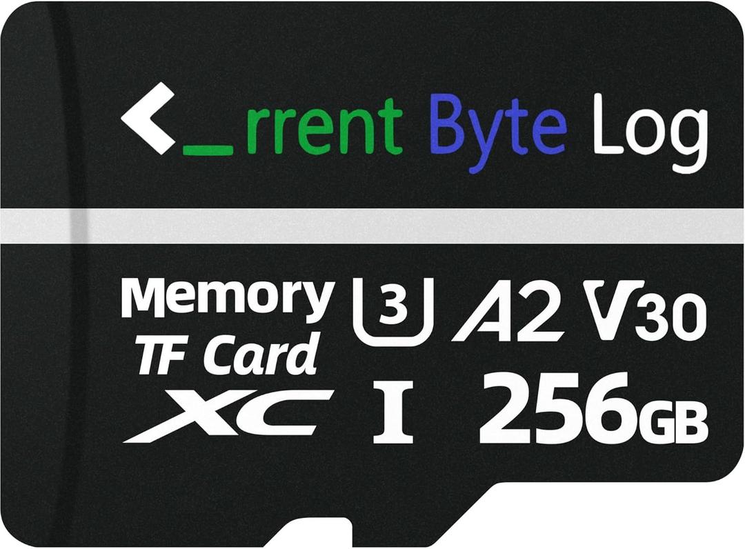 1 x 256GB Micro SD Card with Adapter, V30, A2, U3, UHS-I, C10 | 4k Drones, Dash Cams, Security Cameras, Phones, Cameras