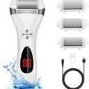 Electric Foot Callus Remover Kit, Elmchee Rechargeable Callous removers 3 Grinding Heads Waterproof Foot Scrubber File, Professional Pedicure Tools kit Feet Care for Dead, Cracked Dry Skin (1 Count (Pack of 1))