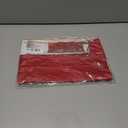 Violet Linen Seasonal Xmas Christmas Holiday Ornaments Solid Vibrant Red Pattern, Polyester Satin Fabric, Embroidered, Leaves, 18 Inch x 18 Inch, Square, Decorative Accent Throw Pillow Cover