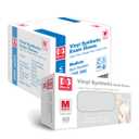 Basic Medical Clear Vinyl Exam Gloves - Latex-Free & Powder-Free - VGPF3002 (Case of 1,000), Medium (Black, M)