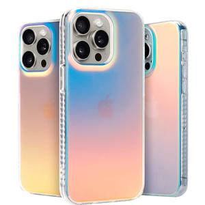 LONLI Hue - for iPhone 15 Pro Max Case - Rainbow Iridescent Phone Case with [4 Airbag Cushioned Corners] - Cute, Unique and Aesthetic Shockproof Cover for Women and Girls (2023)