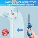 2026 Enhanced TidyMister Pool Vacuum Head with Wheels,Steering Handle Swimming Pool Vac with Side Brush & Rotatable Hose Adapter(Safe for Vinyl Liner) for Inground & Above Ground Pools - Triangle