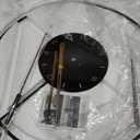 SHISEDECO Classical Large Modern Metal Frame Pendulum Wall Clock Black 24"
