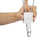 Cable Padlock with 3 Keys | L 1.15ft(0.35m),D 1/6in(4mm) Adjustable Steel Cable Lock | Aluminum Locks for Bikes, Gate, Lockers & Outdoor Gear | Weatherproof & Silver