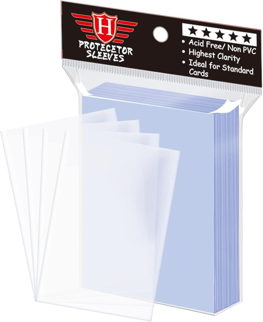 100 Counts Clear Penny Card Sleeves for Trading Cards, Plastic Soft Card Sleeves Card Protectors Fit for MTG Baseball Card, Sports Cards, Game Card Standard Cards