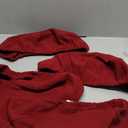 BUYUE 4 Pcs Bar Stool Covers, Luxury Fabric Dia.14-16" Round Stretchy Crease-Resistant Washable Jacquard Dustproof Stool Seat Slipcover, M-Burgundy-Set of 4