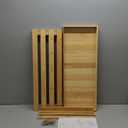 Homemaid Living Bamboo 3 Tier Shoe Rack Bench, Premium Organizer or Entryway Bench, Perfect for Shoe Cubby, Entry Bench, Bathroom Bench, Entryway Organizer, Hallway or Living Room(Natural Bamboo)