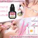 Lashes Kit for Eyelash Extension Beginner Lash Tech Starter Kit with Eye Lash Mannequin Head, Professional Eyelash Extension Kit with Lash Fan, Extension Glue and Eyelash Remover for Practice Training