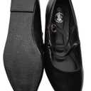 Trary Flats for Women Closed Pointed Toe Mary Jane Shoes Women Comfortable Slip on Ballet Flats Dressy Shoes Adjustable Strap PU Leather Mary Janes Loafers, Size 9