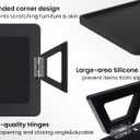 2 Pack Couch Arm Tray,Bamboo Folding Sofa Tray,Sofa Armrest Trays Clip-On Couch Desk for Drinks,Snacks,Phone,Remote ControlBlack
