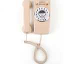 Corded Vintage TRIMLINE Home Phone, Easy Wall-Mount Landline Phone, Antique Rotary Dial Senior Phones,Last Number Redial, Loud Bell,Retro Working Wall Telephones for Home/Office/Hotel/School