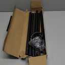 Blackout Curtain Rod 48-88, 3/4 Inch Curtain Rods for Windows Adjustable, Wrap Around Heavy Duty Telescoping Curtain Rods for Bedroom, Living Room, Black