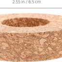 POPETPOP Hydroponic Vase Lid with Hole Wooden Cork Cover for Glass Planter Ventilated Hydroponic Plant Holder Compact 2.56 Inch Lid for Micro Landscape and Indoor Gardening