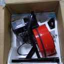 VEVOR 50FT x 1/2Inch Sewer Snake Machine, Drain Cleaning Machine on 4 Wheels, Electri Drain Auger with 4 Cutters & Foot Switch for 1''- 4'' Pipes (Red)