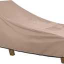 ULTCOVER Waterproof Patio Lounge Chair Cover Heavy Duty Outdoor Chaise Lounge Covers - 68L x 30W x 30H inch (Brown)