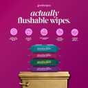 goodwipes Flushable Wipes - Rosewater Wet Wipes for Adults, Sewer & Septic Safe, Guest Bathroom Essentials for Women & Men, pH Balanced & Extra Large, 153 Count (3 Packs and 3 Singles)
