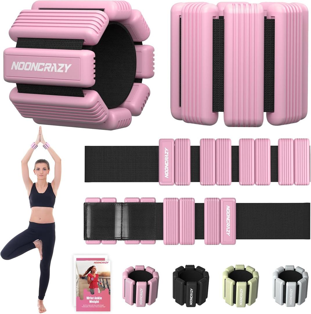 Pilates Wrist Ankle Weights for Women, Wearable Strong Arm & Leg Weights Set of 2(2.2 Lbs Each), Adjustable Ankle Weights for Walking, Yoga, Dance, Barre, Gym
