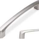BUKOBYHE 10 Pack 5 Inch Kitchen Cabinet Handles Brushed Satin Nickel Cabinet Pulls Silver Drawer Pulls Zinc Alloy Kitchen Hardware