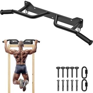 SELEWARE Heavy Duty Welded Pull Up Bar, Versatile Doorway Wall Mount, Joist Mounted, and Ceiling Mounted Chin Up Bars, Thick Metal Sturdy Construction for Full Body Workouts Support 500 lbs