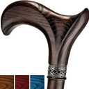 Asterom Walking Cane - Handmade, Ergonomic, Wooden - Canes for Men & Women - Walking Sticks for Seniors, Unique, Wood - FSA/HSA Eligible (32" (for height 5'0" to 5'1"), #1 Walnut)
