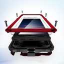 Lunivop for Samsung Galaxy S24 Ultra Case Heavy Duty Metal Phone case with Built-in Screen Protector Lens Protective dust Proof Military Grade Rugged Red