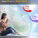 Rainbow Window Privacy Film Decorative, Stained Glass Tint for Home, 3D Decals Clings for Glass, Static Cling Sticker, Suncatcher Cover,45.2" by 157.4", 47.2 Inch * 157.4 Inch