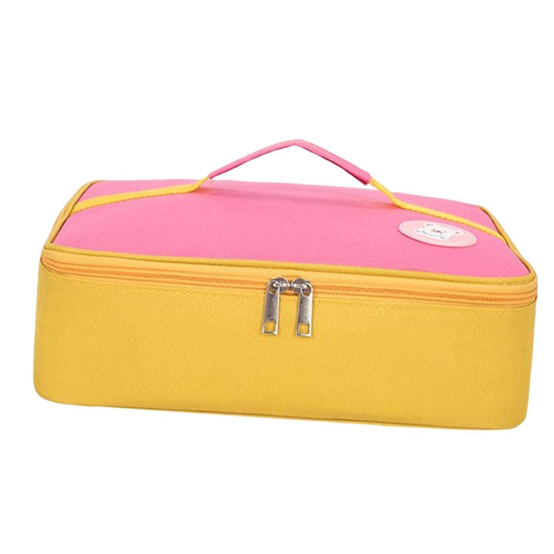 CALANDIS Portable Lunch Bag Thermal Insulated Cooler Bag for Women Girls Keep Warm Pink | Lunch Containers | Kitchen Storage & Organization | Kitchen, Dining & Bar